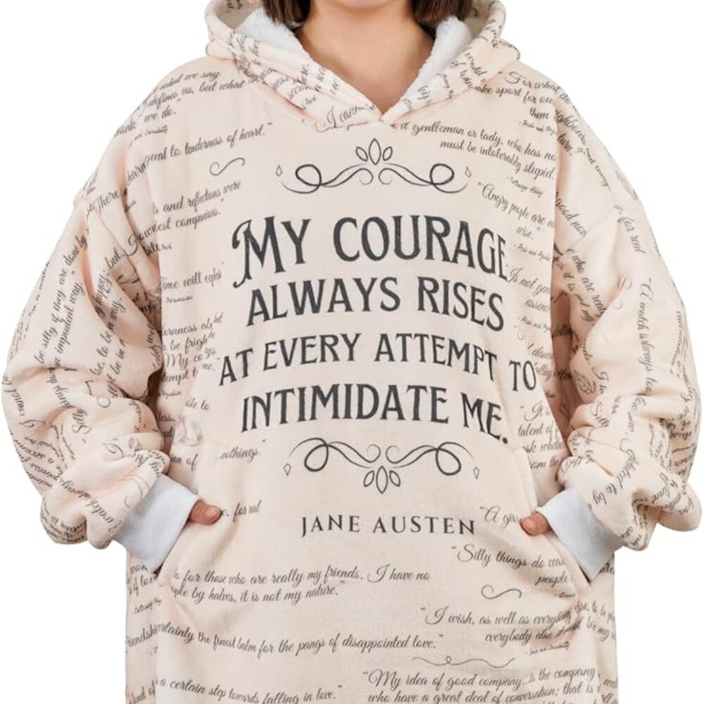 Jane Austen Hoodie Blanket, one size, NWT (packaged)